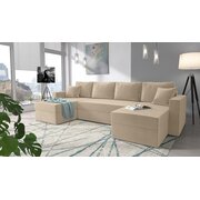 Stylefy Rubicon Canape panoramique Beige Velours