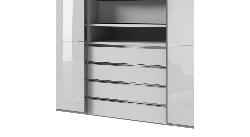 Stylefy Firgas Armoire a portes coulissantes Blanc