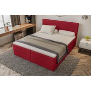 Stylefy Largetti Lit boxspring 140x200 cm Rouge