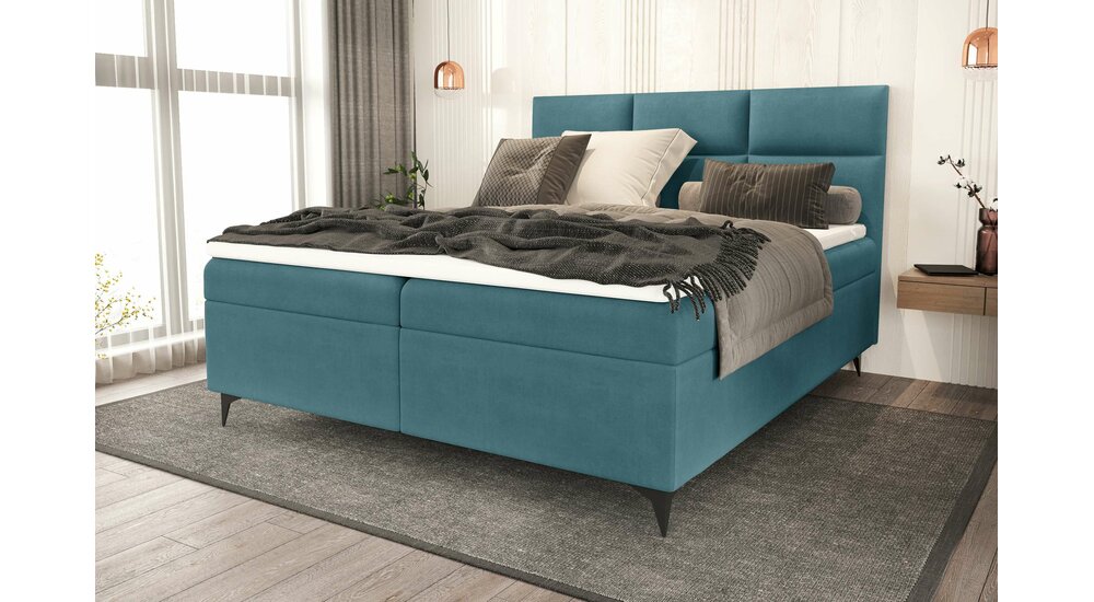 Stylefy Libretto Lit boxspring 140x200 cm Turquoise