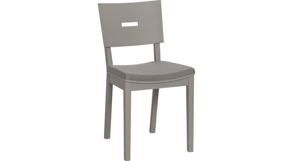 Stylefy Simplica II Chaise en bois Gris 
