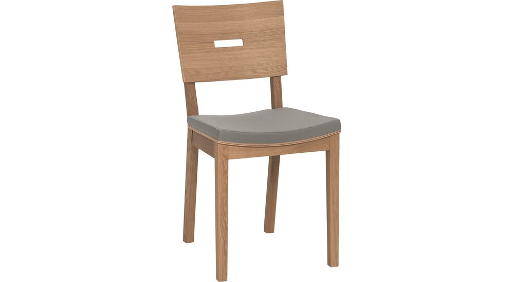 Stylefy Simplica II Chaise en bois Chêne Gris