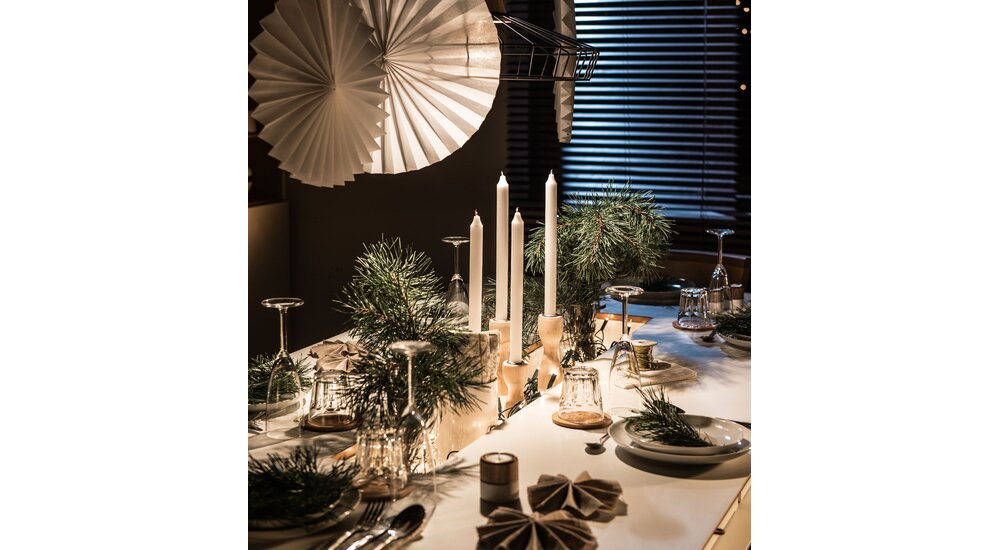 Stylefy Dakkara II Table de salle à manger Blanc Chêne