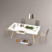 Stylefy Dakkara II Table de salle à manger Blanc