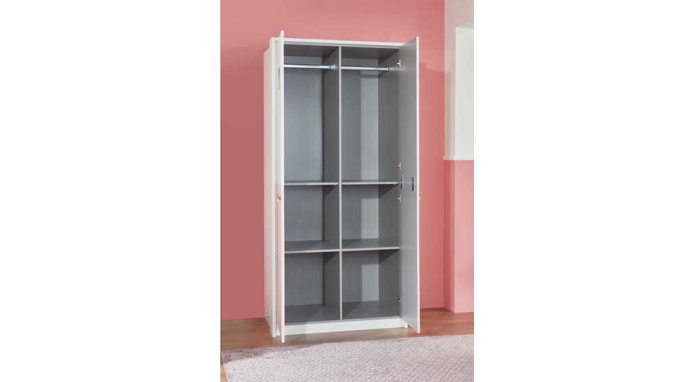 Stylefy Emilie I Armoire-penderie Blanc Rose