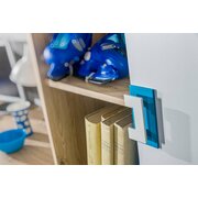 Stylefy Nicole IV Armoire-penderie Chêne Blanc Turquoise