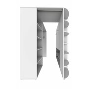 Stylefy Lio Armoire dangle avec portes pliantes Blanc Graphite