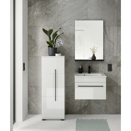 Stylefy Sambir VII Ensemble de salle de bain Blanc brillant Blanc mat